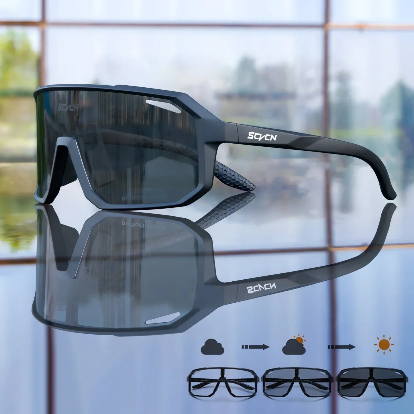 SCVCN Photochromic Cycling Sunglasses