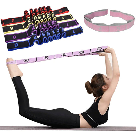 Yoga Pull Strap Belt Polyester Latex Elastic