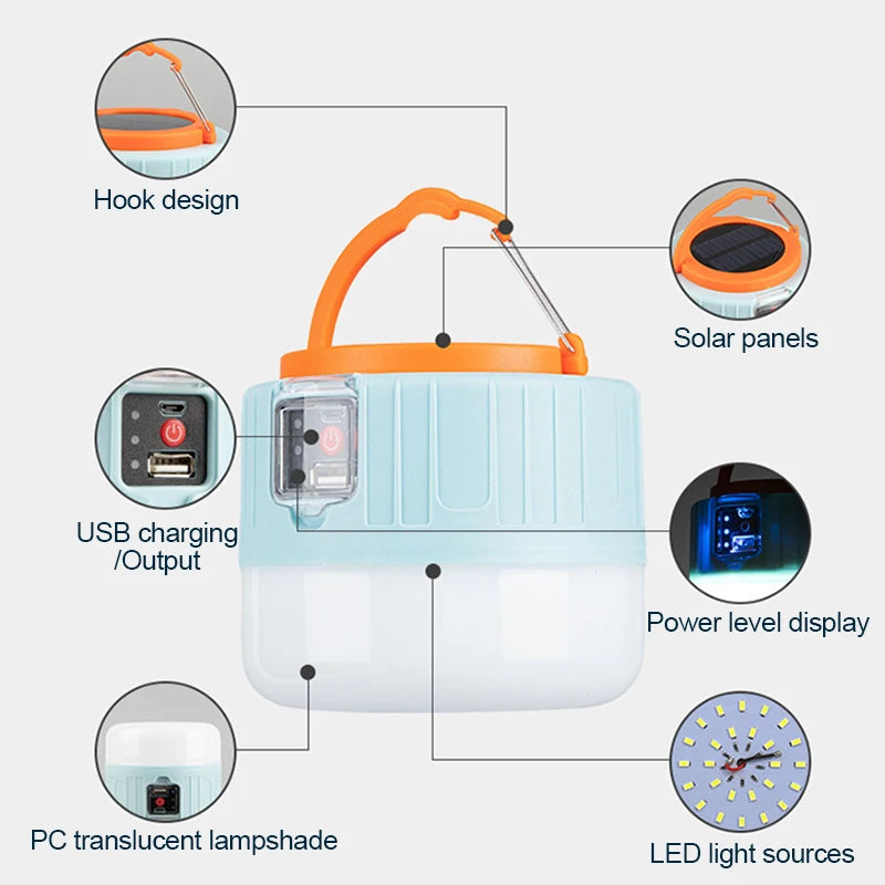 Rechargebable Solar LED Camping Light