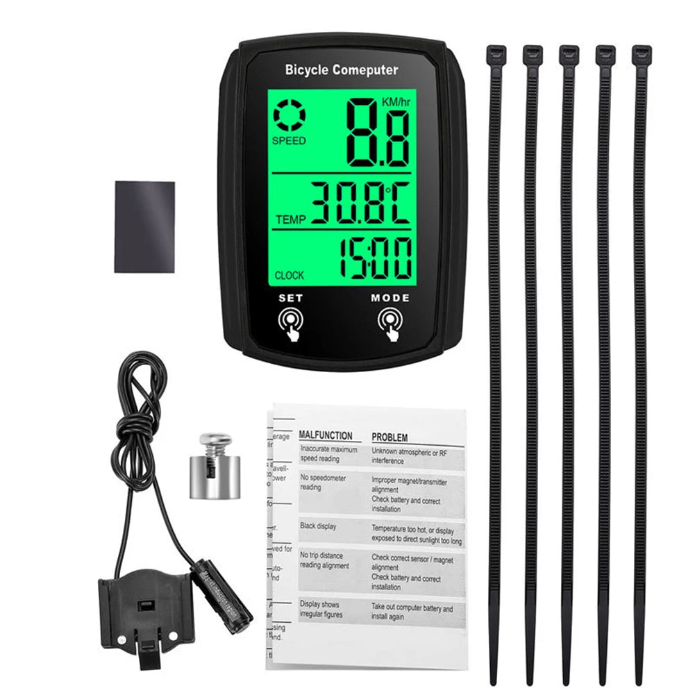 Bicycle  LCD Digital Wired  Speedometer