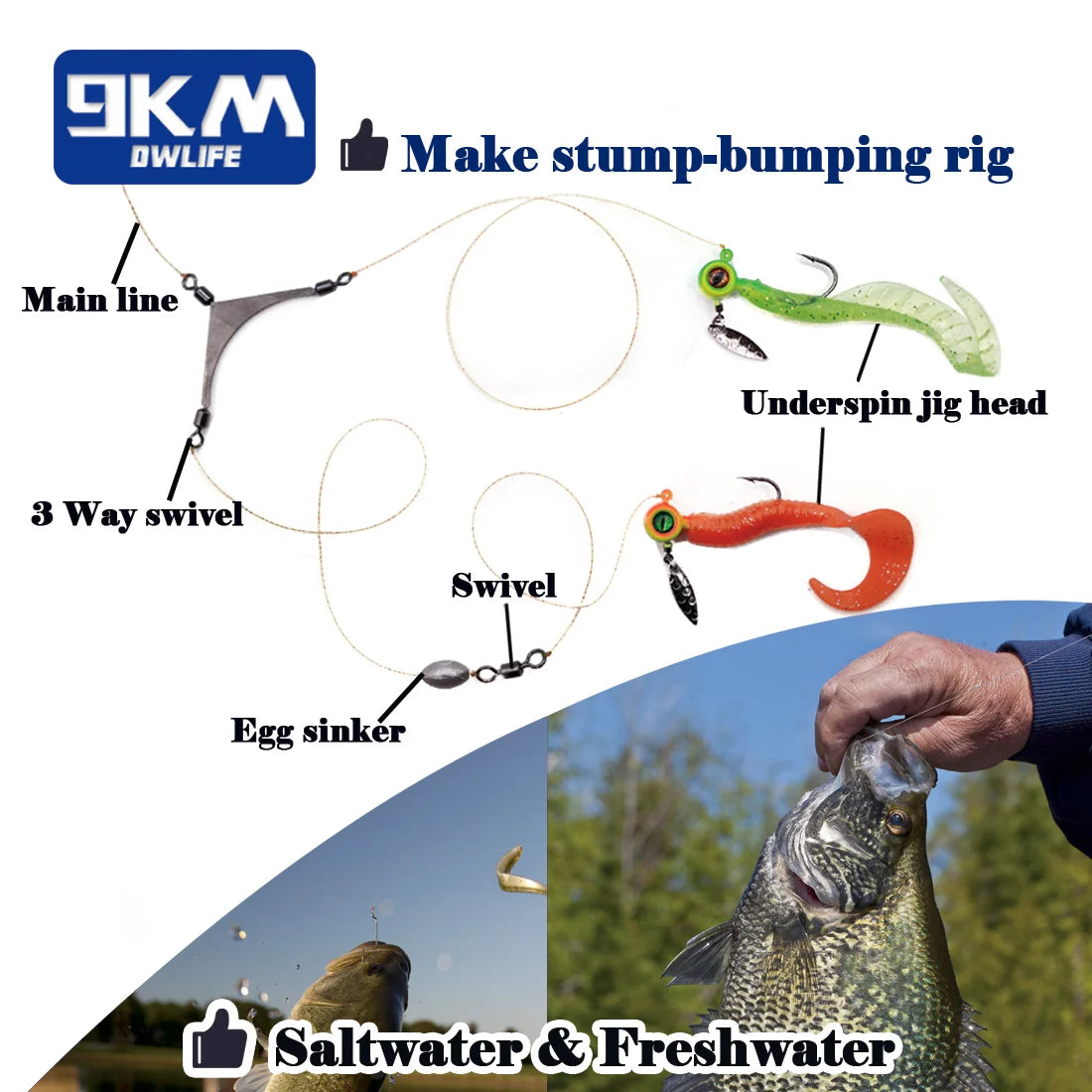 Fishing Jig Head Hooks with Spinner