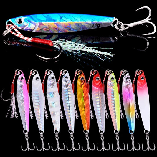 Metal Casting Jig Fishing Lure Artificial Bait Tackle