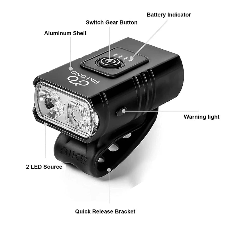 Rechargeable  Bicycle Light T6 LED Lamp